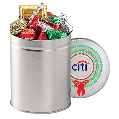 Elegant Quart-Sized Round Tin Canister — view 7