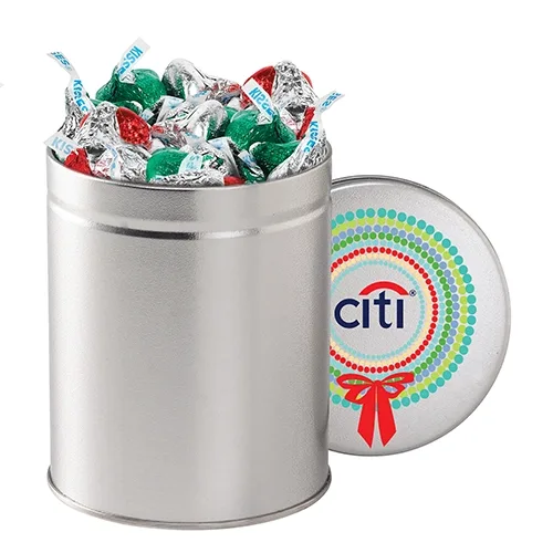 Elegant Quart-Sized Round Tin Canister — view 9