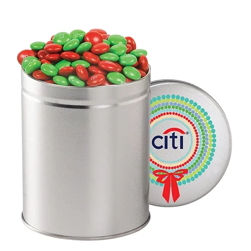 Elegant Quart-Sized Round Tin Canister — view 10