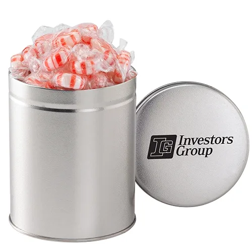 Elegant Quart-Sized Round Tin Canister — view 11