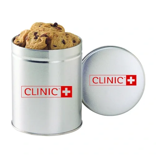Elegant Quart-Sized Round Tin Canister — view 14