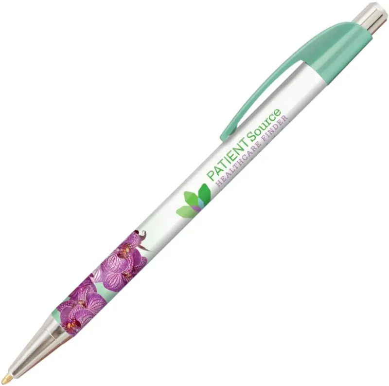 Elite Slim Metallic Click Pen (Black or Blue Ink) — view 10