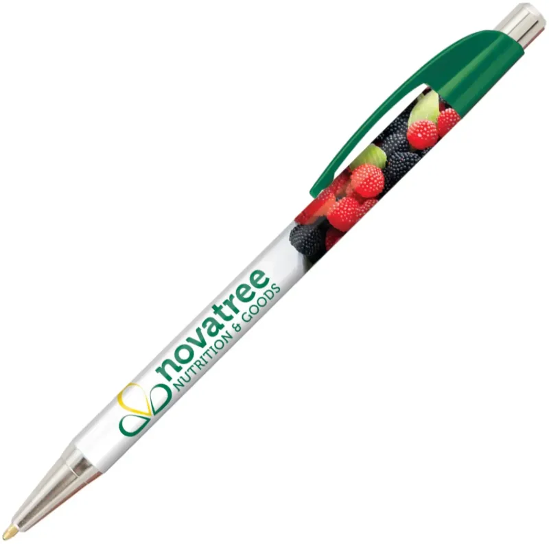 Elite Slim Metallic Click Pen (Black or Blue Ink) — view 11