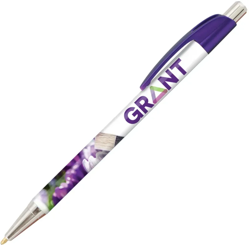 Elite Slim Metallic Click Pen (Black or Blue Ink) — view 6