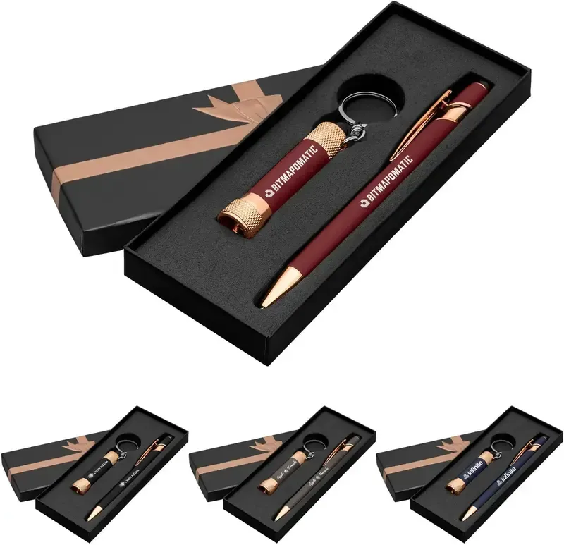 Ellipse & Chroma Softy Rose Gold Classic Ribbon Gift Set 