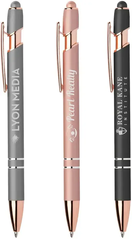 Ellipse Softy Rose Gold Metallic Pen w/ Stylus