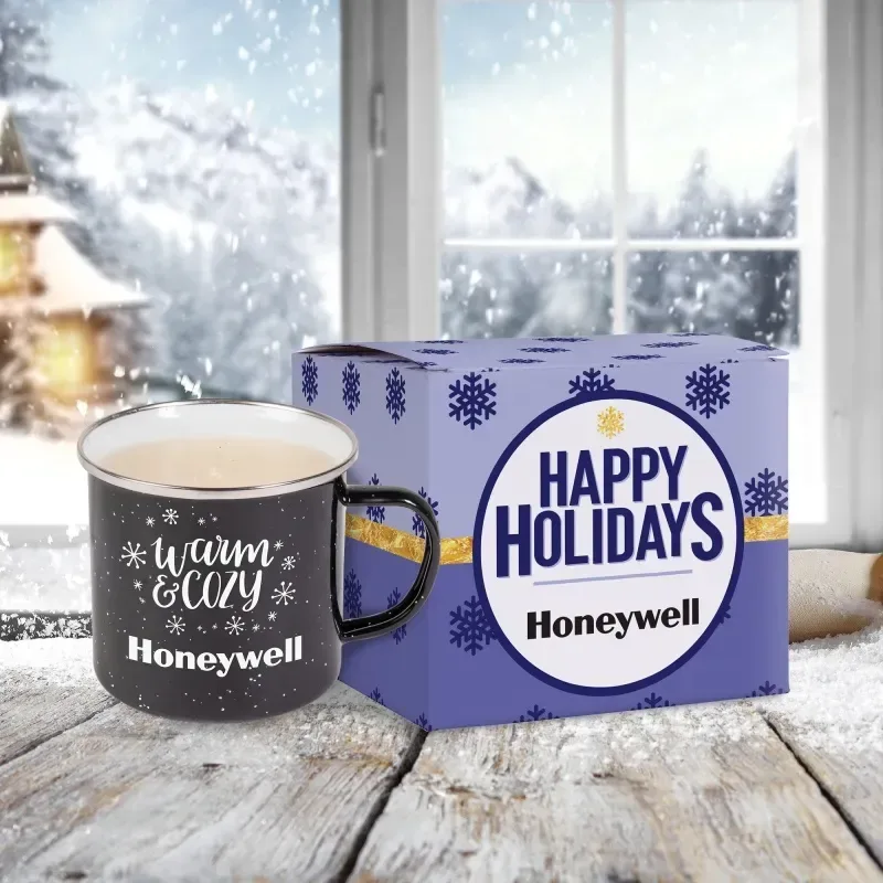 Enamel Camping Mug Candle With Custom Gift Box — view 8