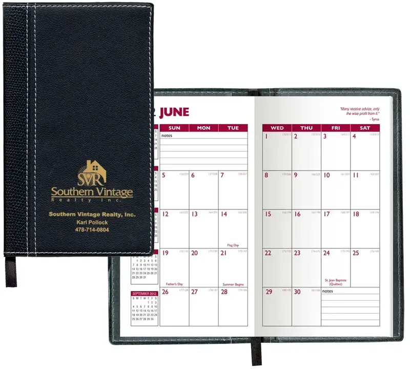 "LogoBrands" Customizable Two-Tone Vinyl Soft Cover Planner