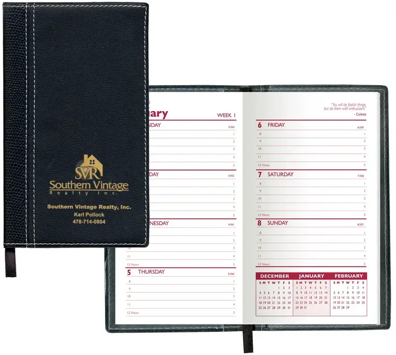 Custom Branded "Enterprise" Two-Tone Vinyl Soft Cover Planner