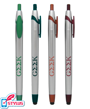 Ergonomic Stylus Click Pen with Greek Design