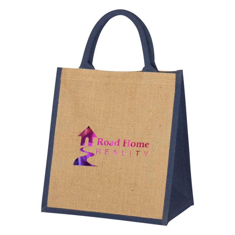 Imprinted Escape Jute Tote Bag — view 6