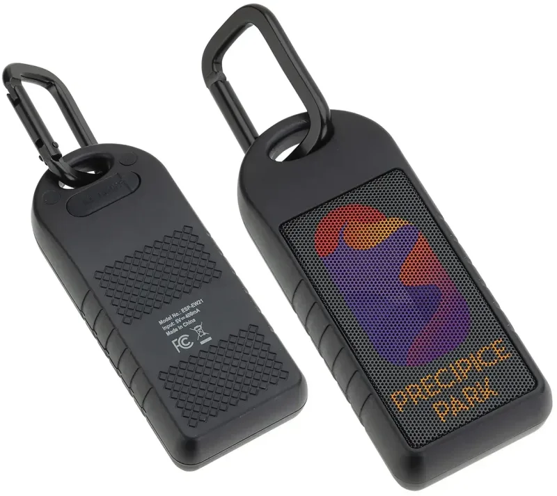 Custom Water Resistant Speaker with Carabiner — view 2