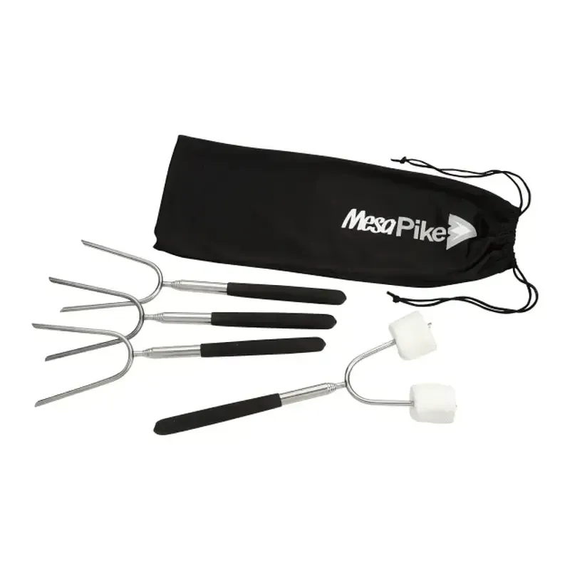 Custom Branded Roasting Sticks with Carrying Case - Extendable 34"