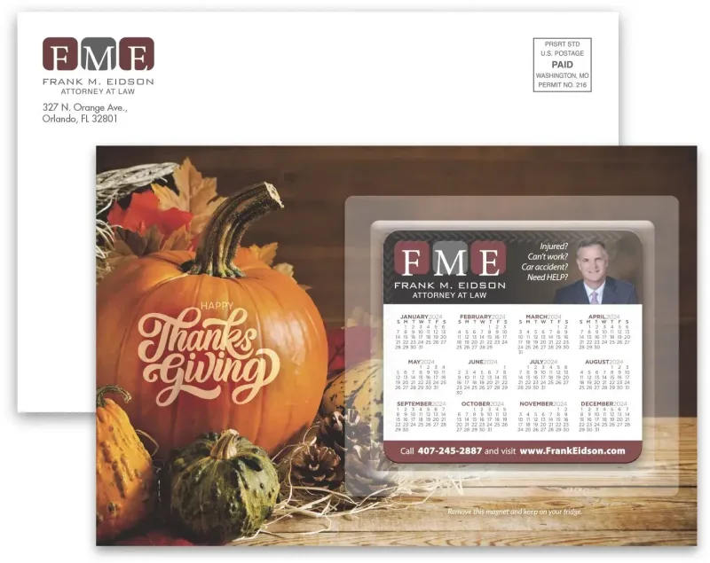 EzSeal Card with MC02 Calendar Magnet — view 2