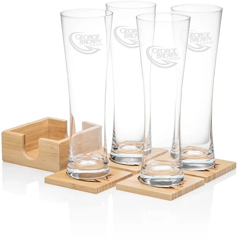 Fairfax Bamboo Coasters Set - Set of 4 — view 2
