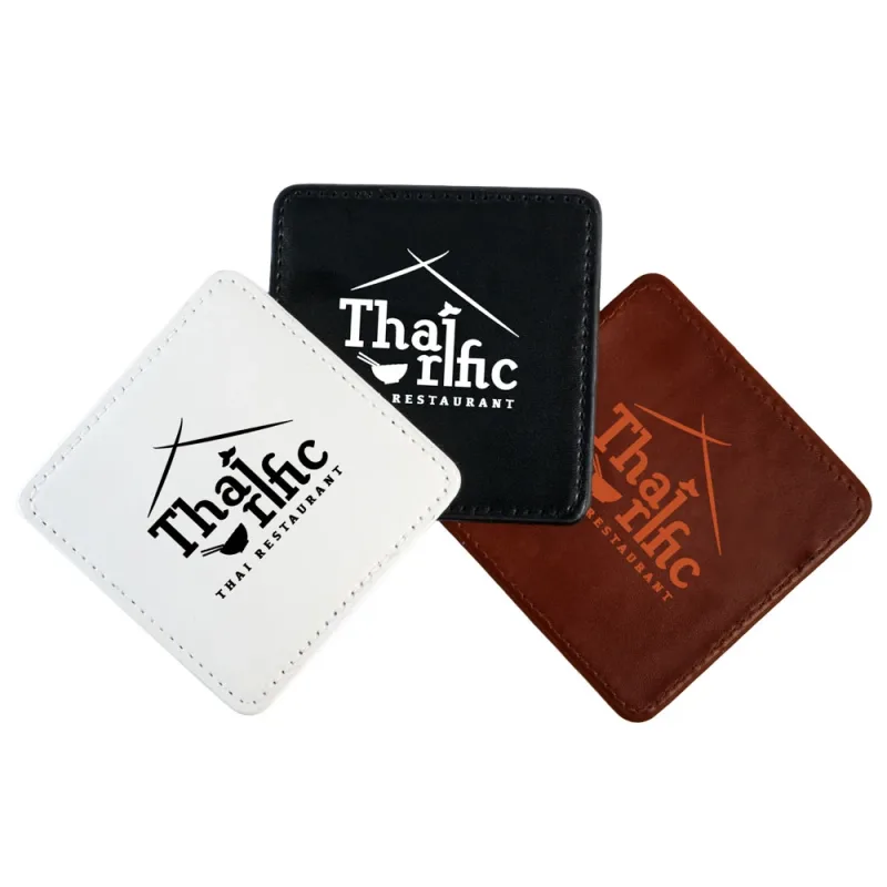 Faux Leather Coaster Square — view 7