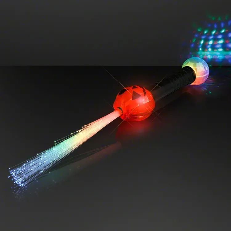 Fiber Optic Light Up Pumpkin Wands 15" — view 4