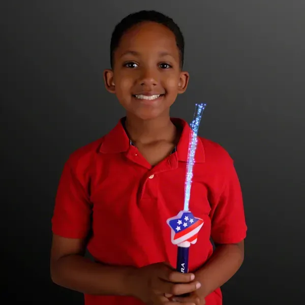 Fiber Optic Stars & Stripes Wands — view 3