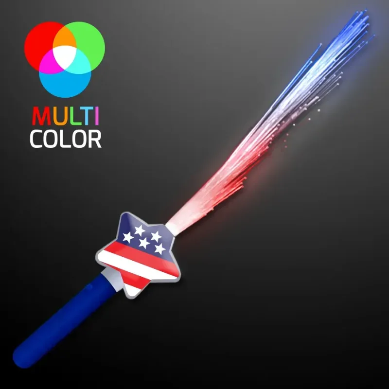 Fiber Optic Stars & Stripes Wands — view 4