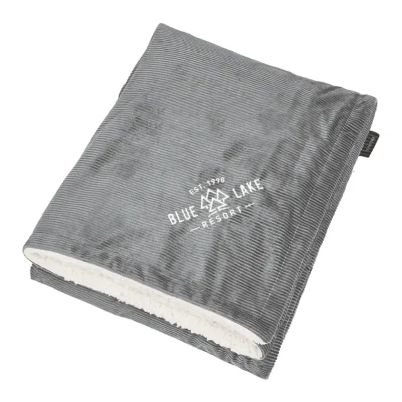 Custom Field & Co.® Corduroy Sherpa Blanket - 50"x60" — view 4