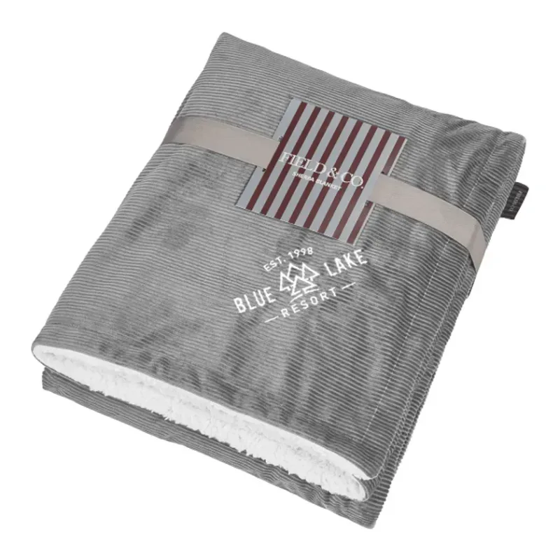 Custom Field & Co.® Corduroy Sherpa Blanket - 50"x60" — view 5