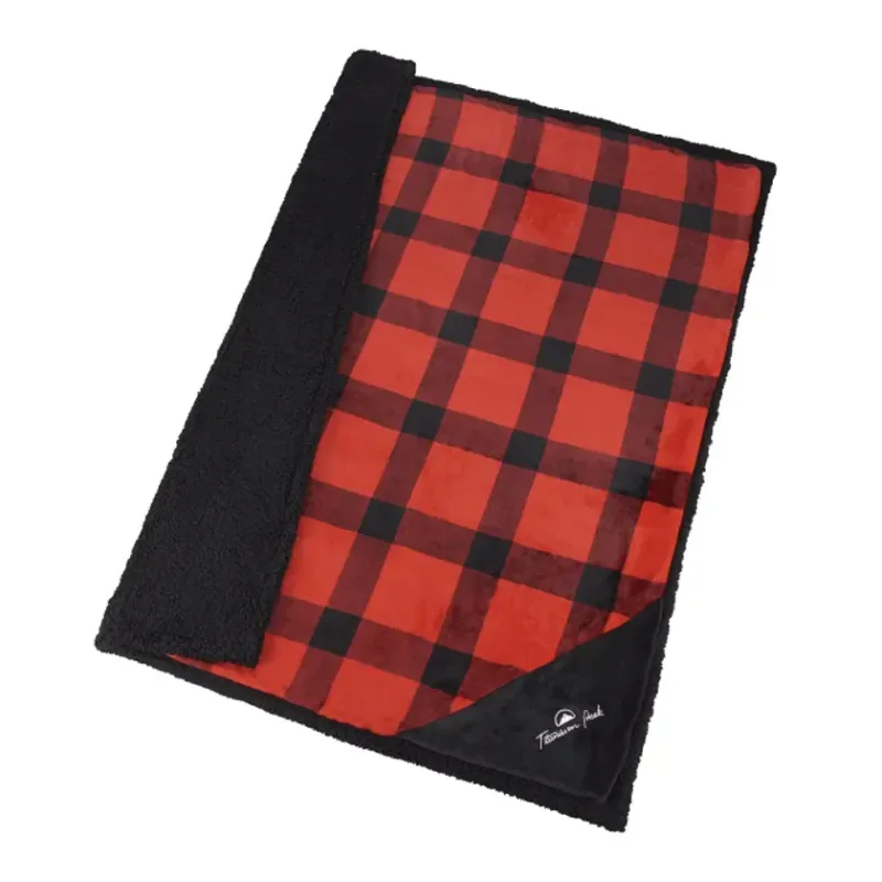 Personalized Buffalo Plaid Sherpa Blanket by Field & Co. — view 10