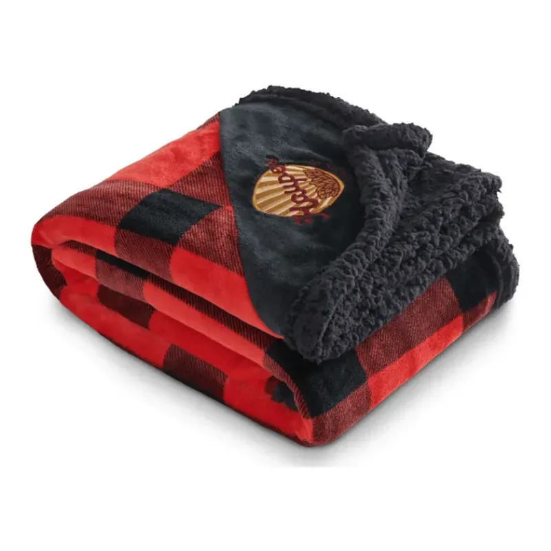 Personalized Buffalo Plaid Sherpa Blanket by Field & Co. — view 9