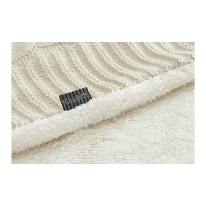 Branded Field & Co. Sherpa Blanket - Cable Knit Design — view 13