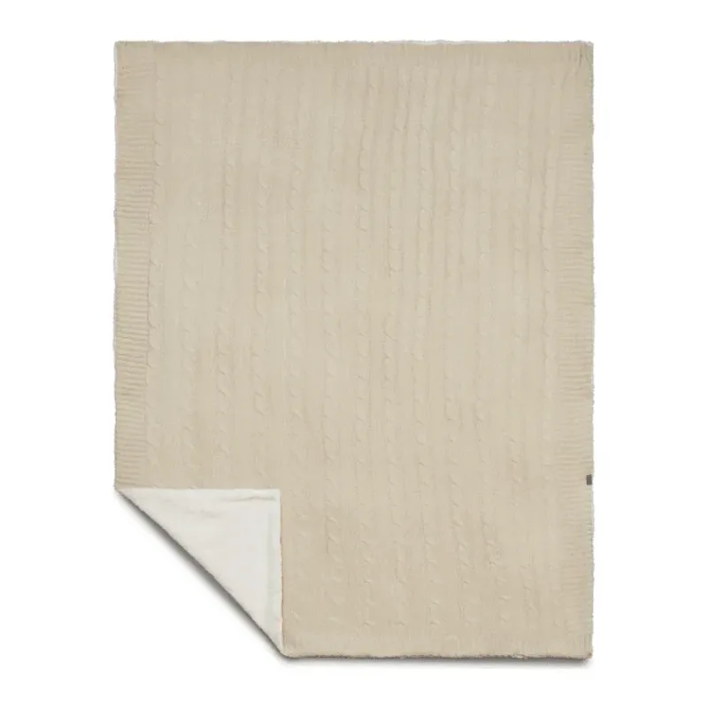 Branded Field & Co. Sherpa Blanket - Cable Knit Design — view 18