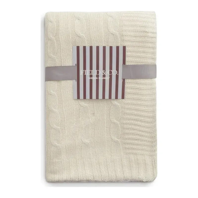 Branded Field & Co. Sherpa Blanket - Cable Knit Design — view 19
