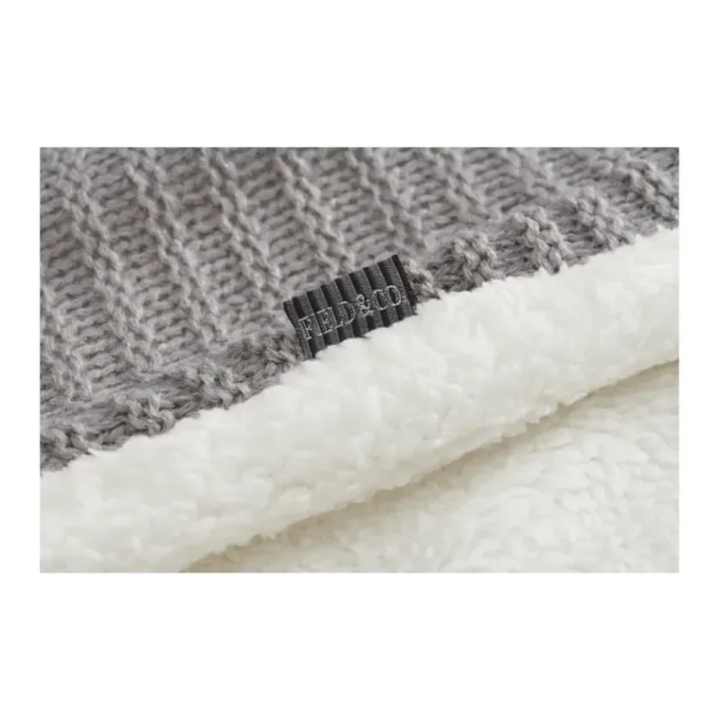 Branded Field & Co. Sherpa Blanket - Cable Knit Design — view 2