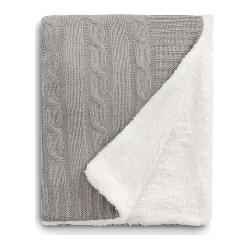 Branded Field & Co. Sherpa Blanket - Cable Knit Design — view 6