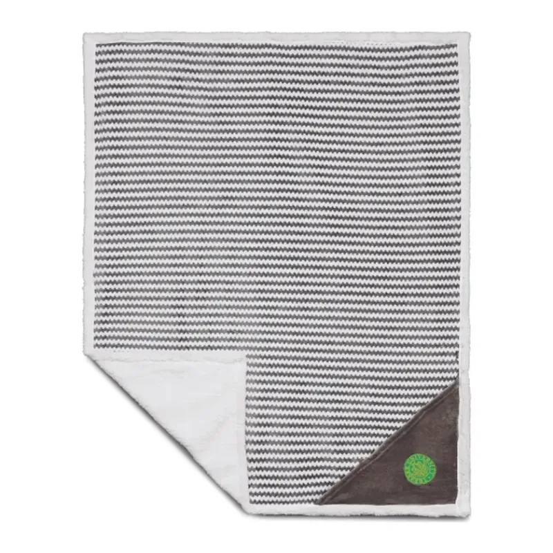 Custom Field & Co. Chevron Striped Sherpa Blanket - 50" x 60" — view 10