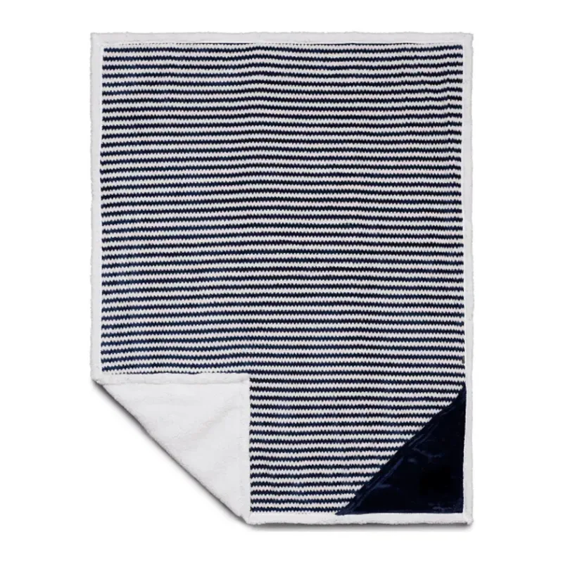 Custom Field & Co. Chevron Striped Sherpa Blanket - 50" x 60" — view 16