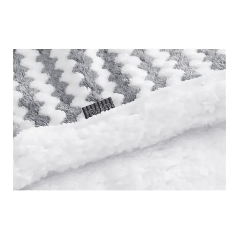 Custom Field & Co. Chevron Striped Sherpa Blanket - 50" x 60" — view 2
