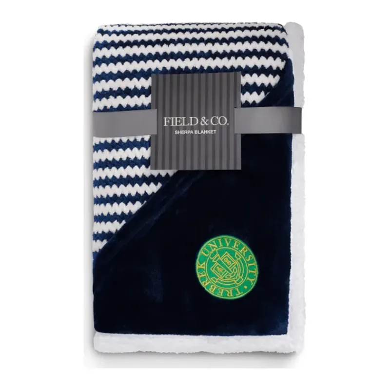 Custom Field & Co. Chevron Striped Sherpa Blanket - 50" x 60" — view 21