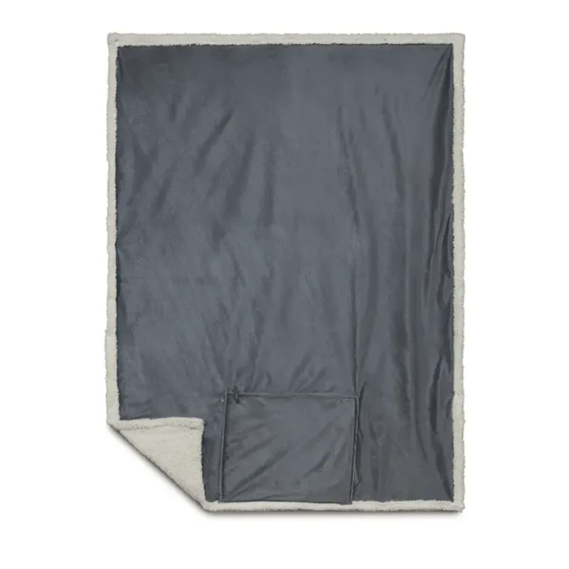 Branded Sherpa on the Go Blanket - Turns Into a Pillow — view 4