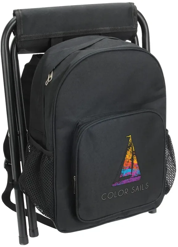 Custom Fieldcrest Cooler Backpack with Folding Stool — view 5