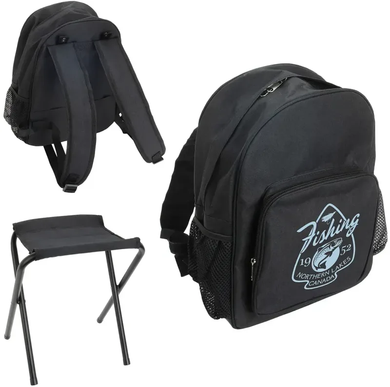 Custom Fieldcrest Cooler Backpack with Folding Stool — view 7
