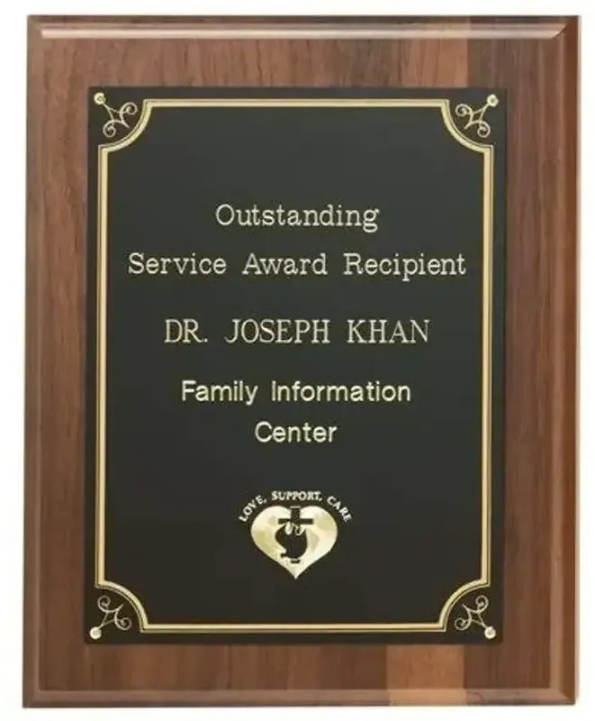 Filigree - Walnut/Black Plaque