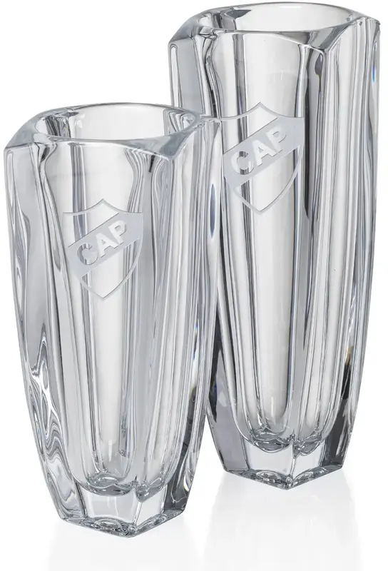 Crystal Logo Award Vase - Fiorella