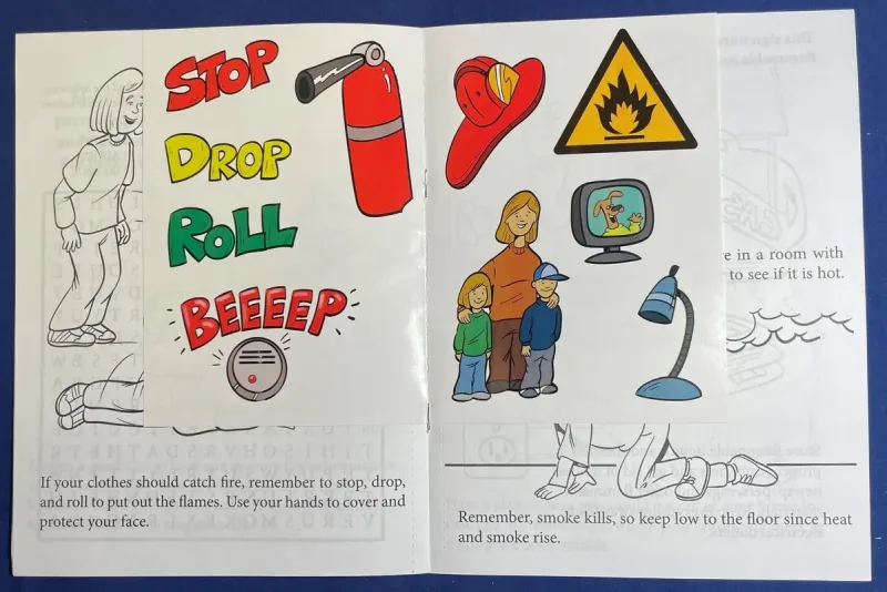 Fire Safety Sticker Book for Kids | Learn, Color & Play with Fire Safety Tips — view 3
