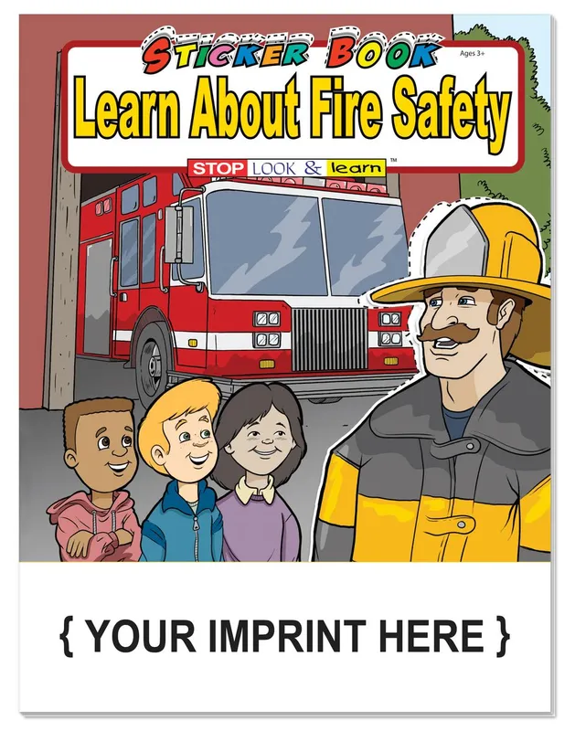 Fire Safety Sticker Book for Kids | Learn, Color & Play with Fire Safety Tips