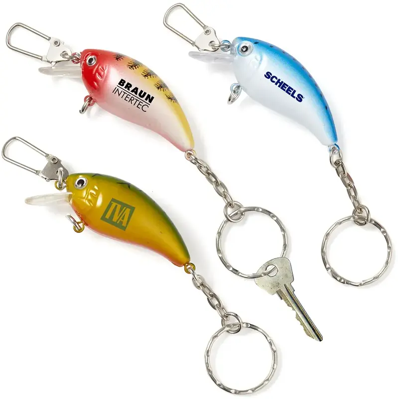 Fishing Lure Keychain with Clasp