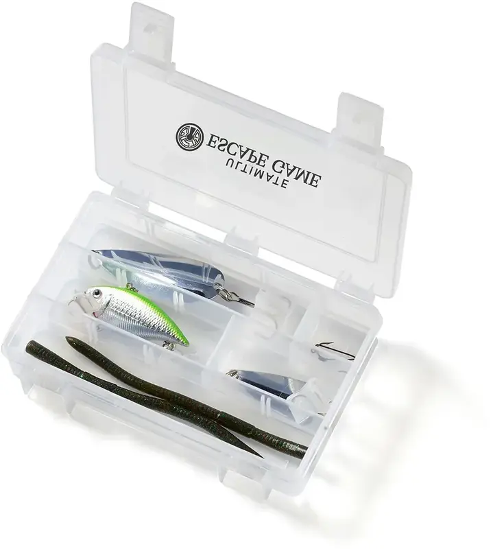 Fishing Tackle Box with Green and Silver Components