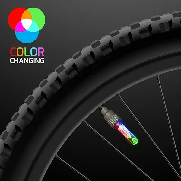 Flashing LED Valve Bicycle Light for Tires — view 2