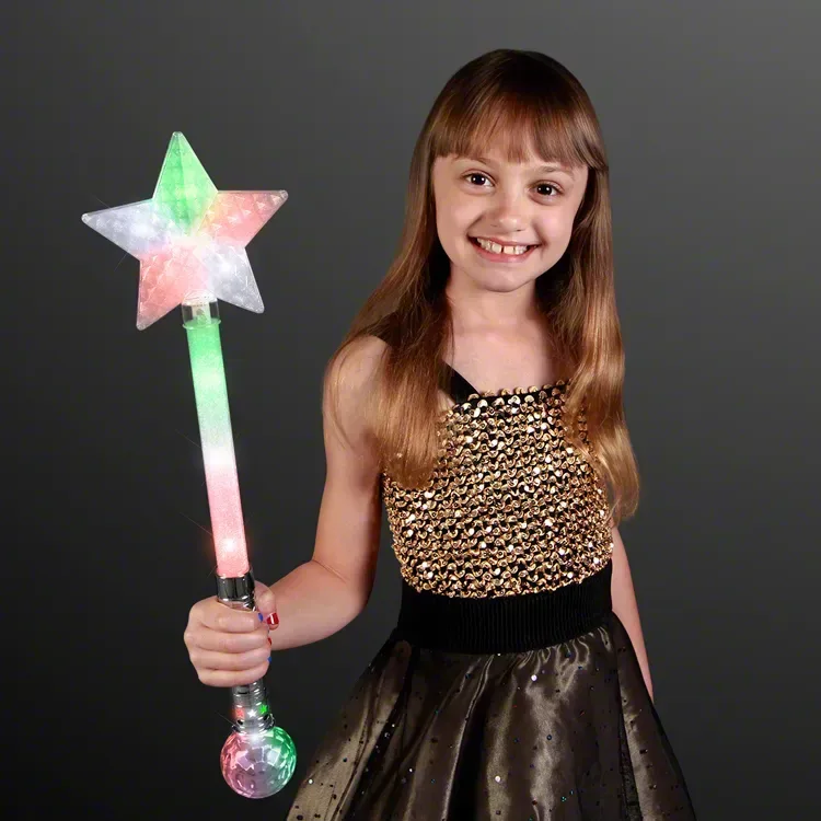 Flashing Lights Jumbo Star Wand 21" — view 2