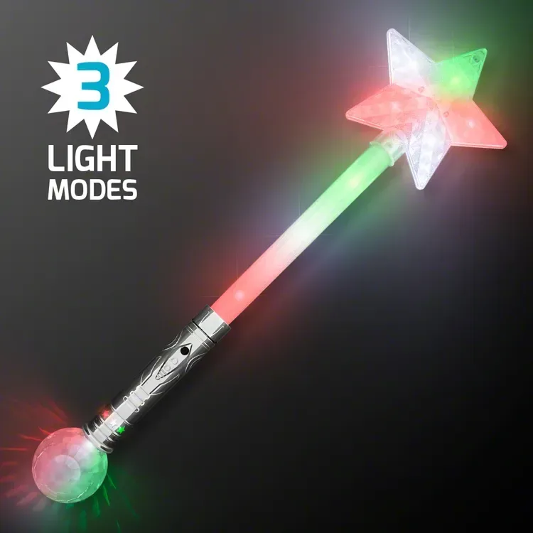 Flashing Lights Jumbo Star Wand 21" — view 3
