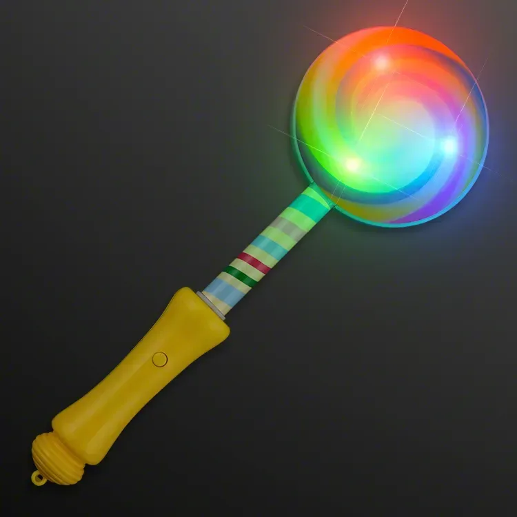 Flashing Lollipop Light Up Wand 9.25" — view 2