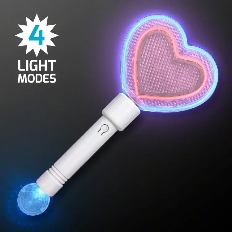 Flashing Rave Party Heart Wand — view 2